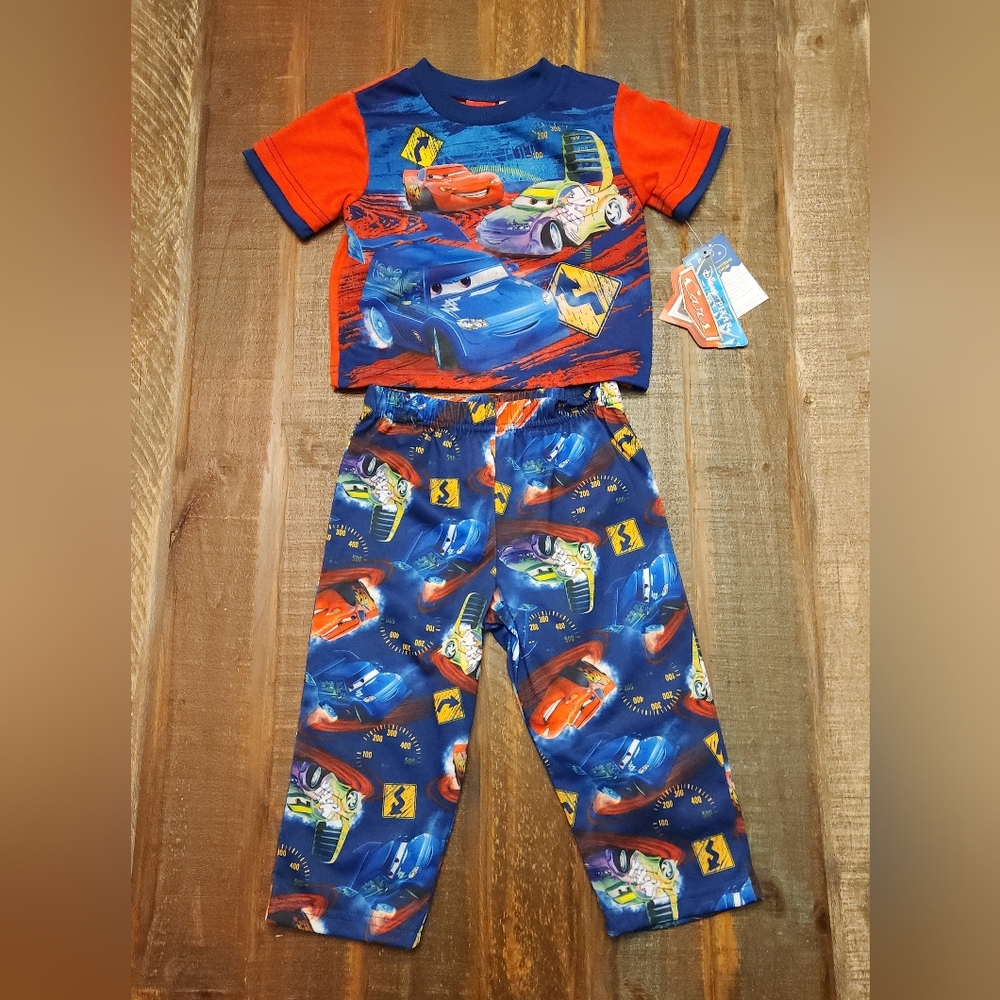 Vintage Disney Pixar Cars Pajama Set New With Tags